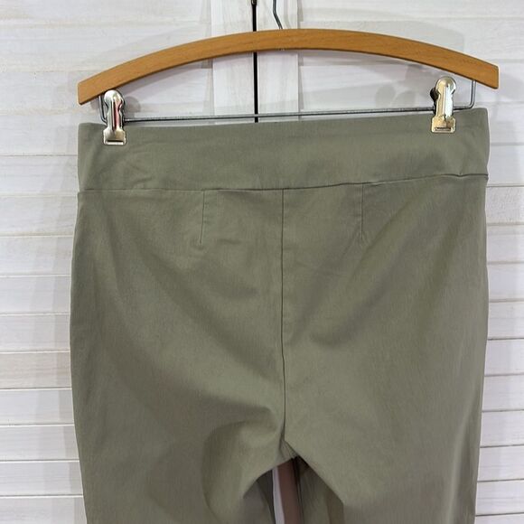 WHBM Stretch Pull On Sage Color Crop Pants Size 10 - Picture 9 of 13